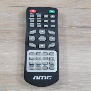 AMG DVD Player Replacement Remote Control Black 3V Lithium Battery Operated